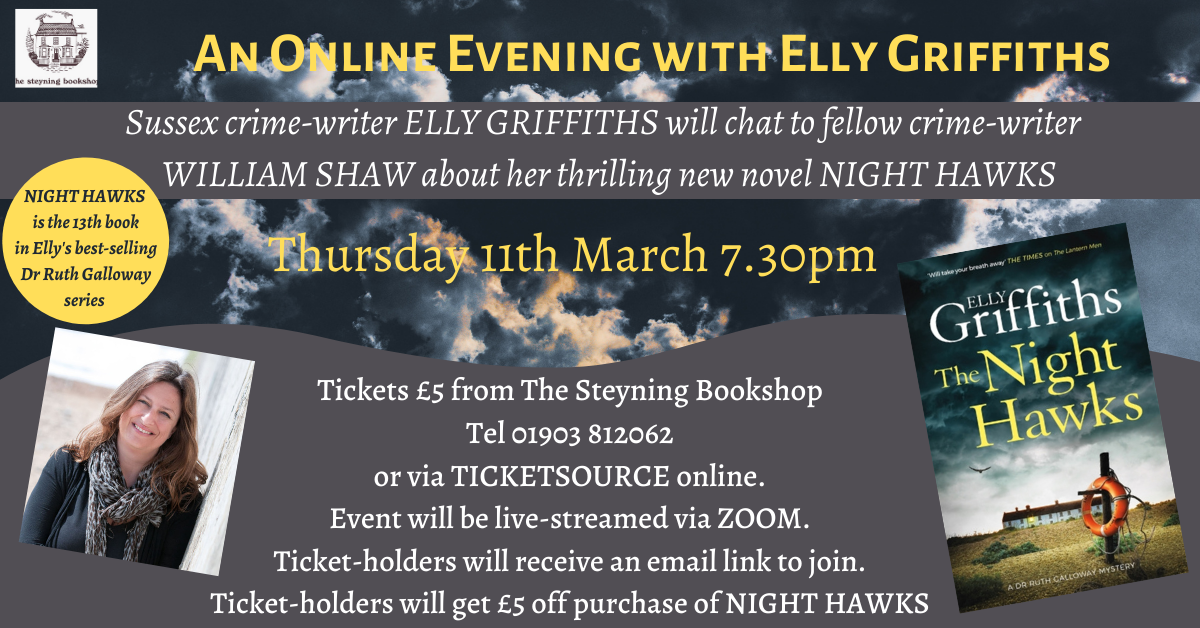 Elly Griffiths Night Hawks event